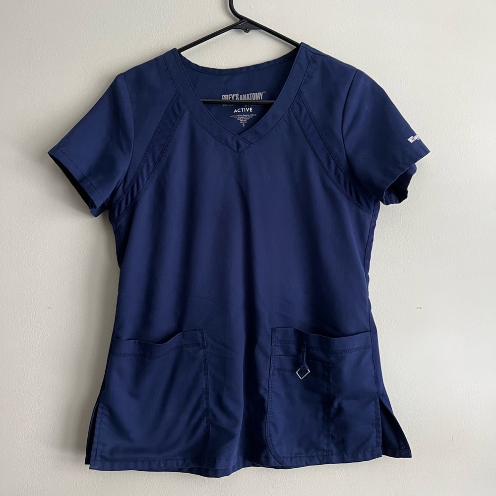Grey’s Anatomy Navy Women's scrub Top